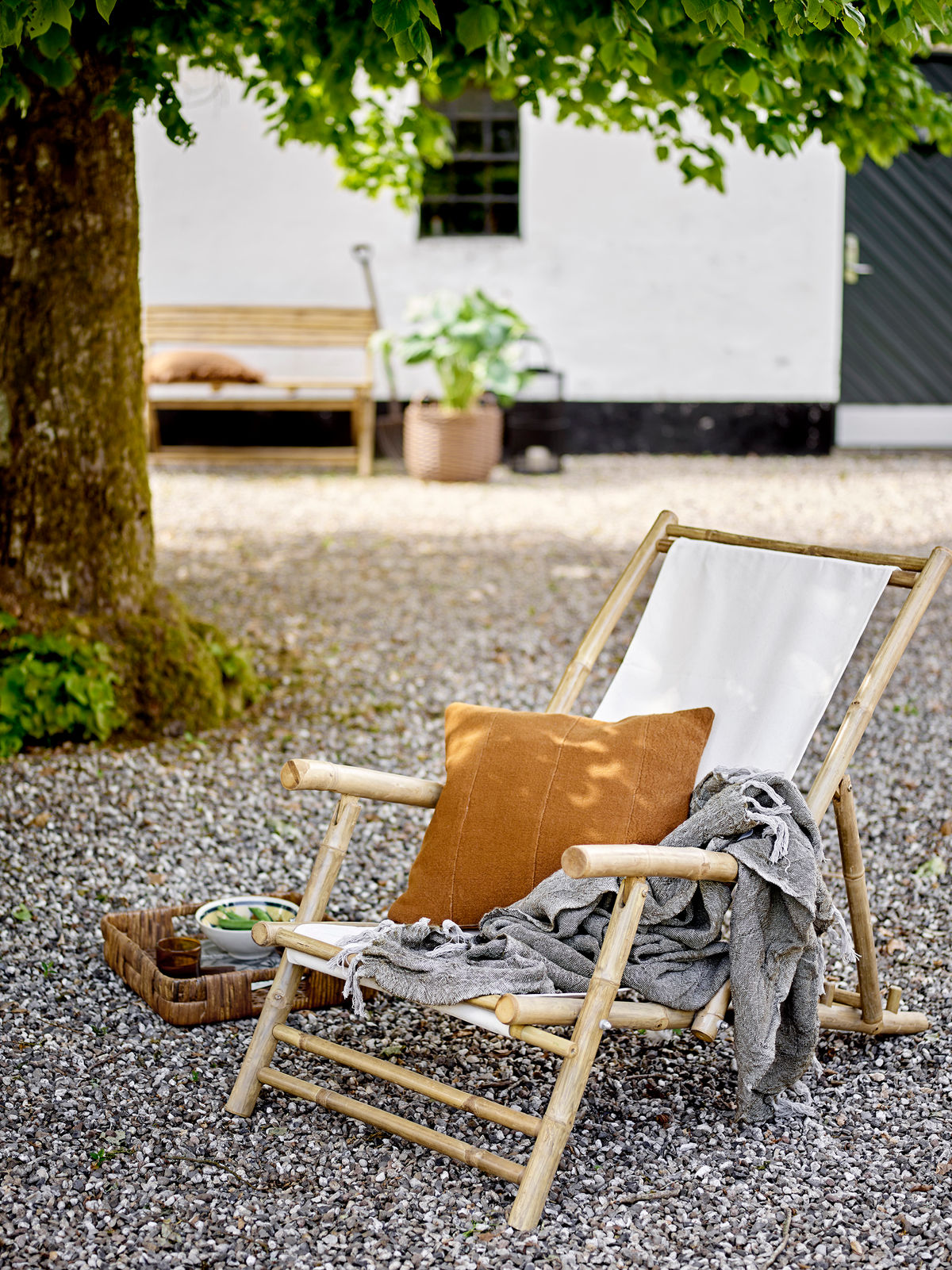 Bloomingville Corfu Sun Lounger, natur, bambu