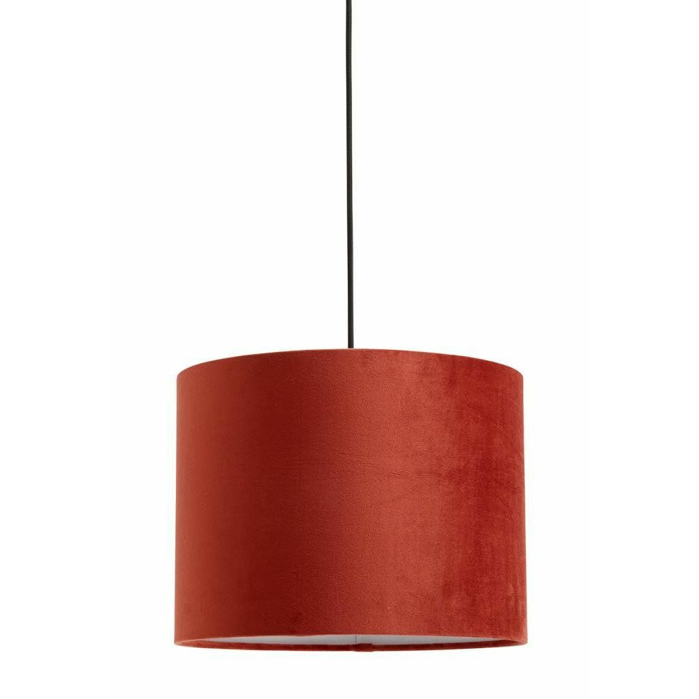 Nordal Lampskärm i sammet - ø33 cm - röd orange