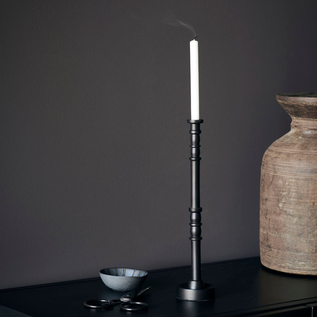 House Doctor Candlestick, Jersey, Brun-H: 28 cm, DIA: 6 cm