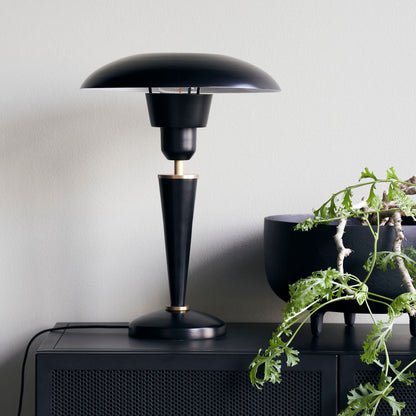 Husdoktor - bordslampa, opal, svart - h: 34 cm, dia: 28 cm