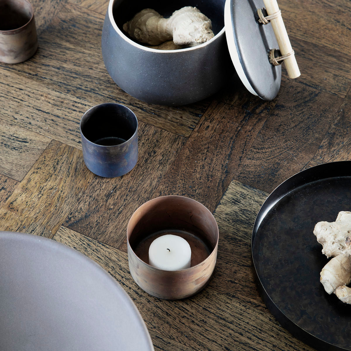 House Doctor - Lighthouse Steg, Definiera, antik koppar - H: 5 cm, DIA: 8 cm