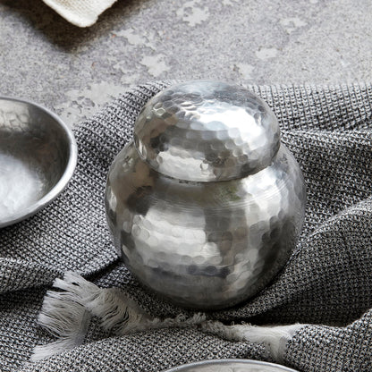 House Doctor - Lagring med lock, galior, silverfinish - Dia: 11,5 cm