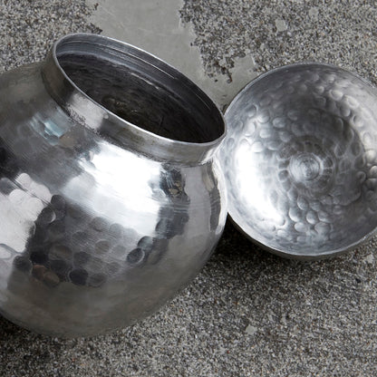 House Doctor - Lagring med lock, galior, silverfinish - Dia: 11,5 cm