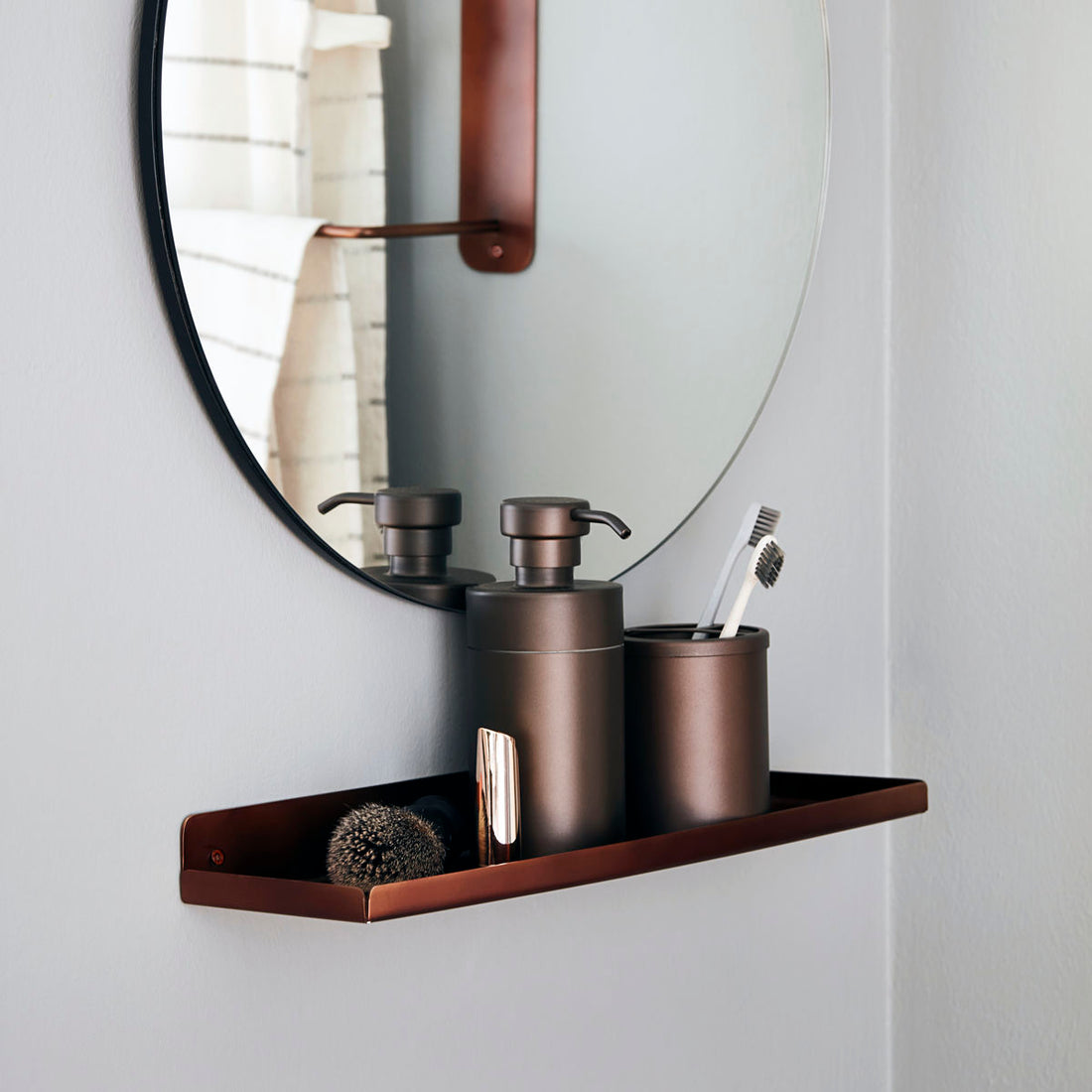House Doctor Shelf, Boti, Browned Brass-L: 43 cm, W: 11,5 cm, H: 4 cm