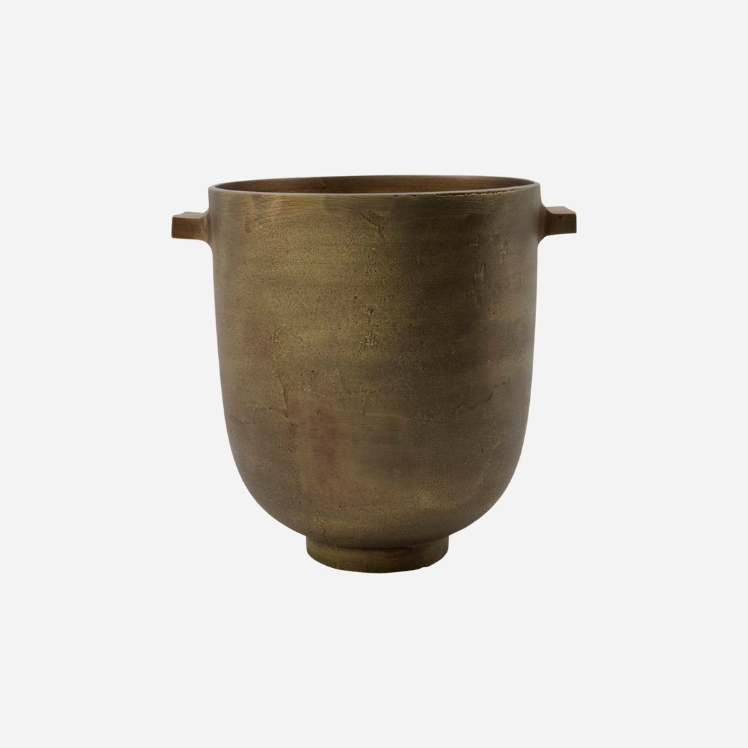 House Doctor Herb Pot, Foem, Antique Brass-H: 24 cm, Dia: 20 cm