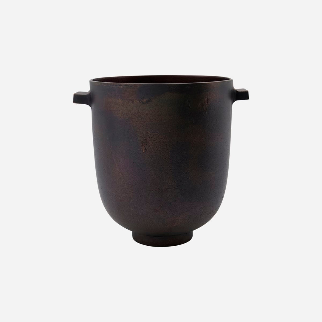 House Doctor Herb Pot, Foem, Browned Brass-H: 24 cm, Dia: 20 cm