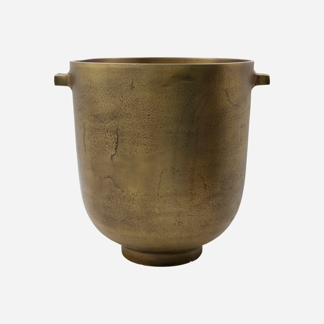 House Doctor Herb Pot, Foem, Antique Brass-H: 28 cm, DIA: 25 cm