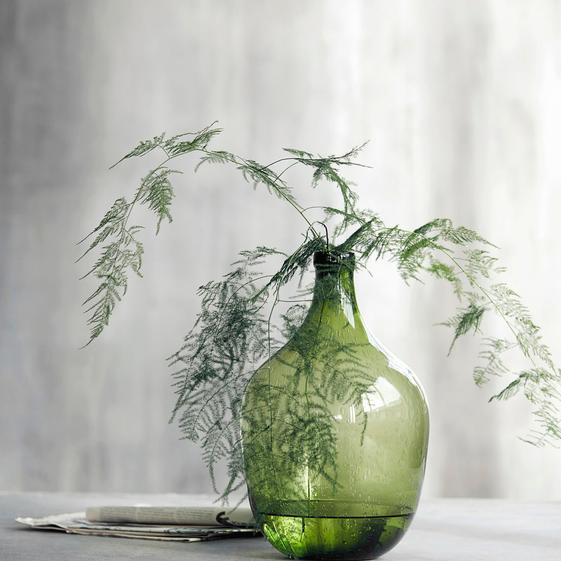 House Doctor - Vase / Bottle, Rec, Light Green - H: 30 cm, Dia: 19,5 cm