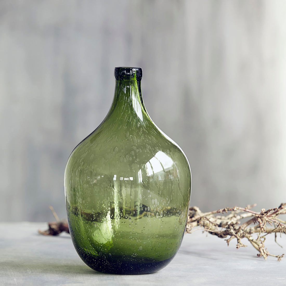 House Doctor - Vase / Bottle, Rec, Light Green - H: 30 cm, Dia: 19,5 cm