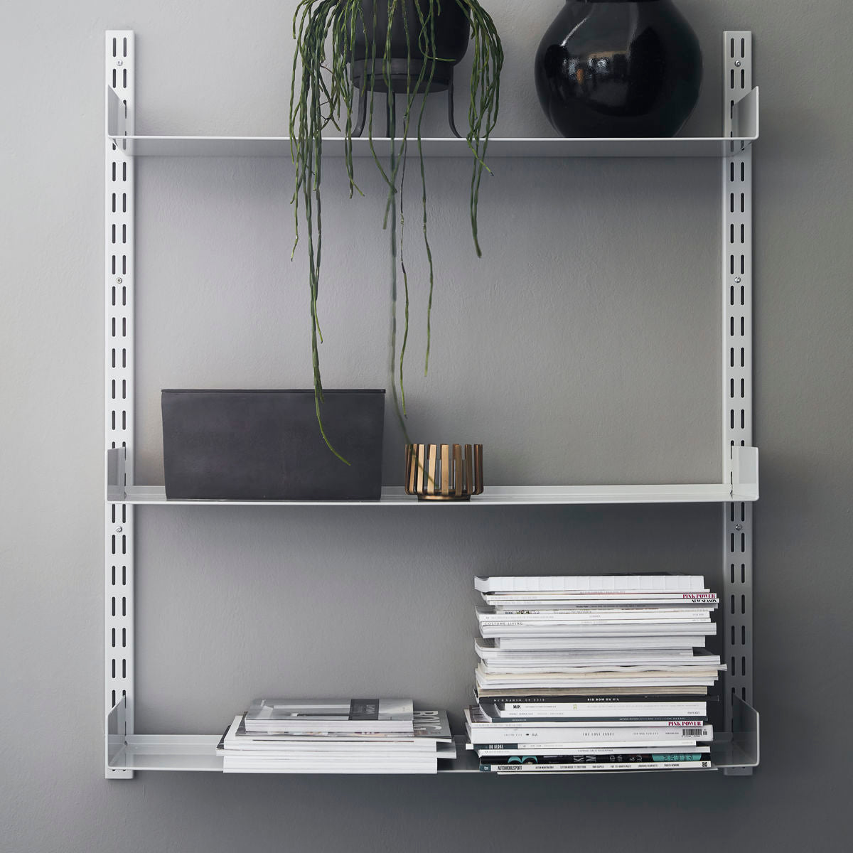 House Doctor Wall Shelf, Fari, Gray-W: 90 cm, H: 100 cm, D: 20 cm