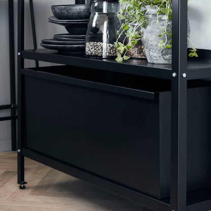 House Doctor-Förvaring för hyllsystem, Användning, Svart-l: 78 cm, b: 30 cm, h: 30 cm