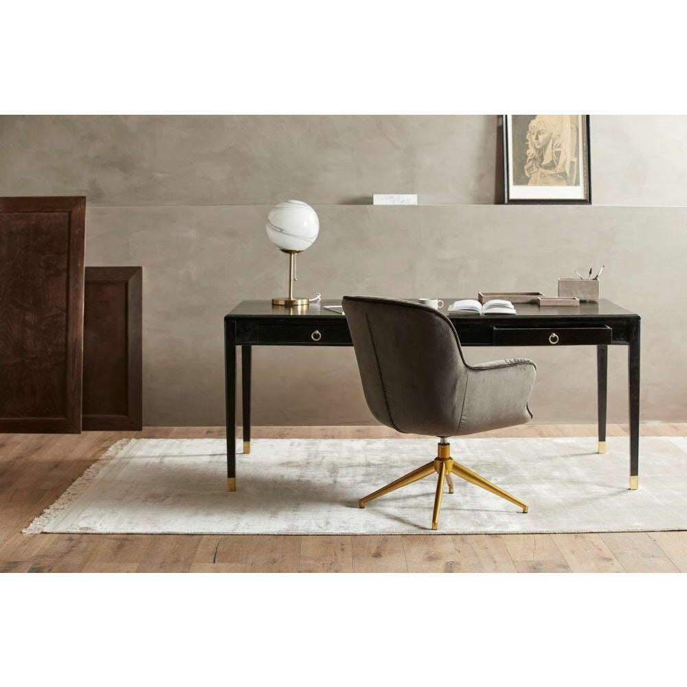 EMS Desk i Mango Tree - 179x90 - Svart/guldfinish