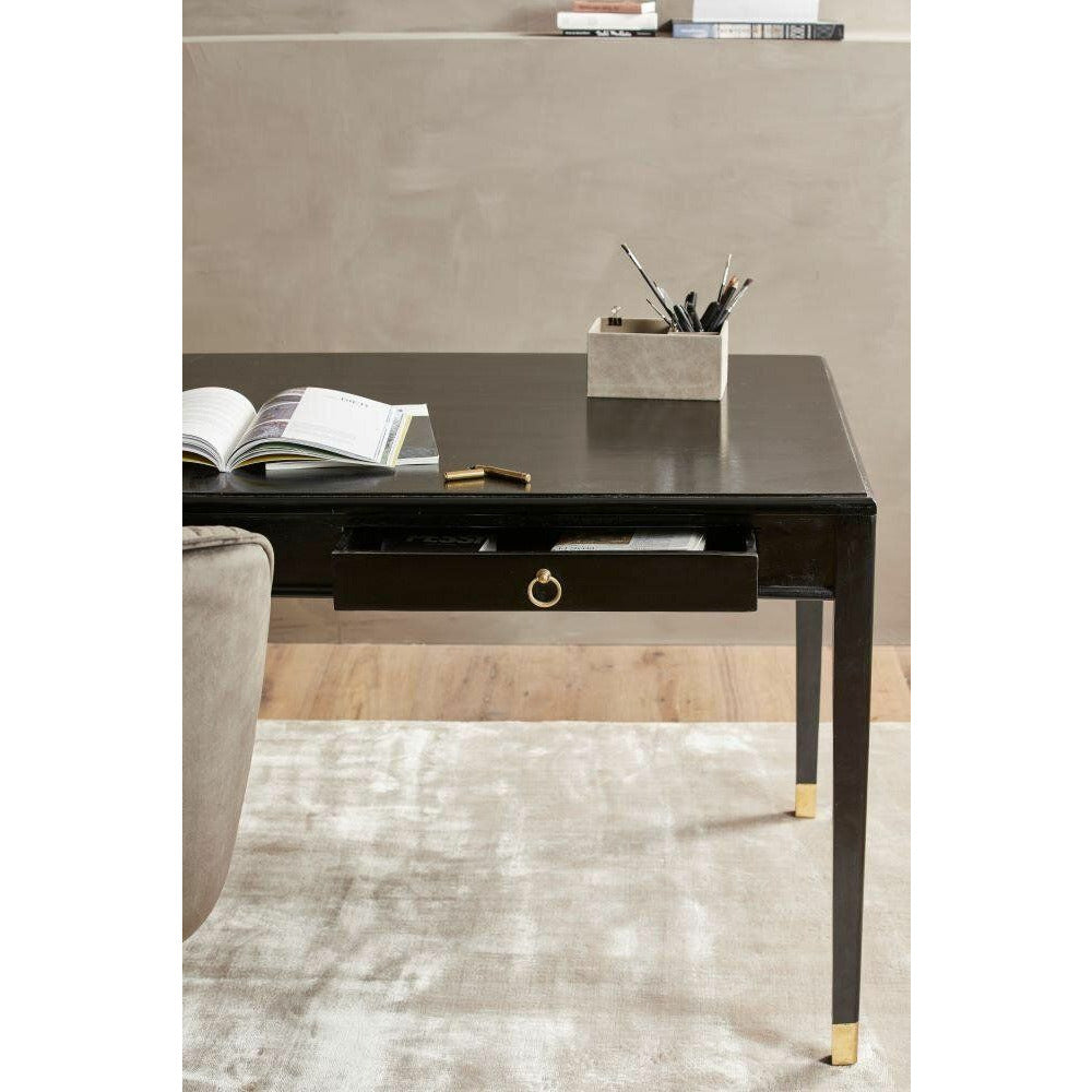 EMS Desk i Mango Tree - 179x90 - Svart/guldfinish