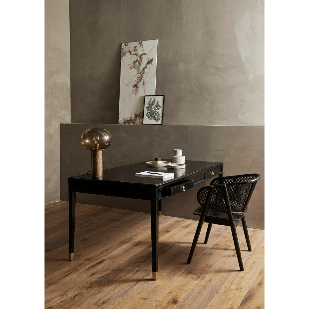 EMS Desk i Mango Tree - 179x90 - Svart/guldfinish