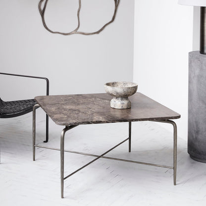 House Doctor - Soffbord, fyrkantigt, brunt - l: 80 cm, b: 80 cm, h: 45 cm