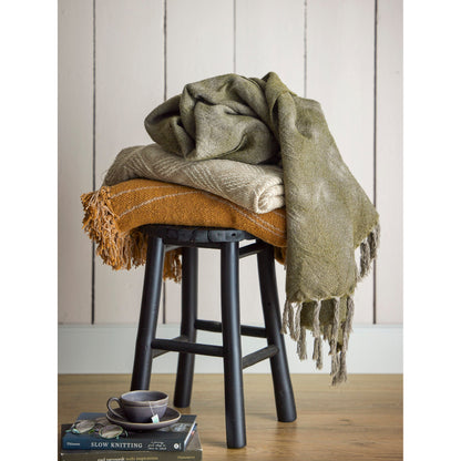 Bloomingville Ginger Throw, Grøn, Uld - Bloomingville - DesignGaragen.dk
