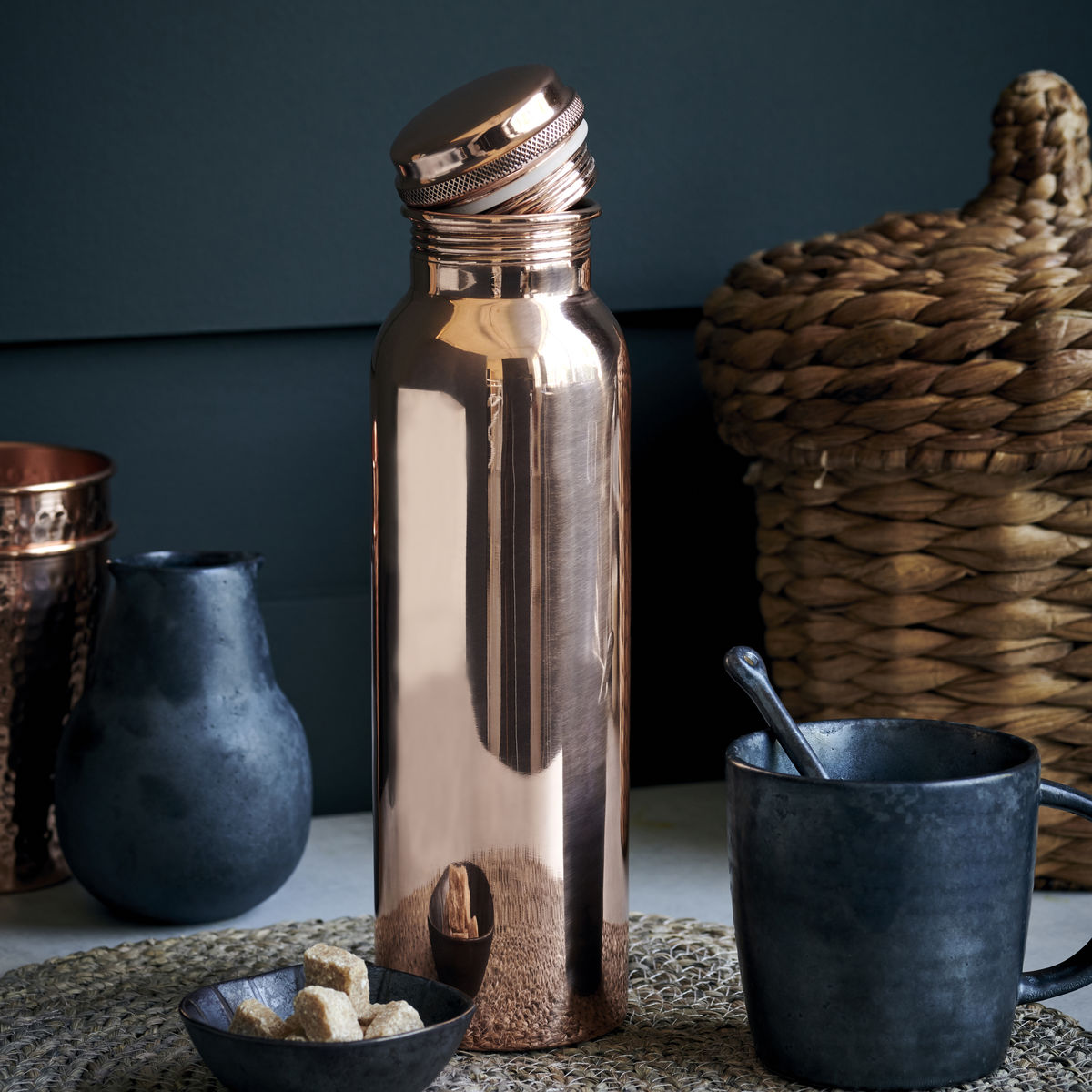 House Doctor-Bottle, Al, Koppar-h: 28 cm, dia: 7,5 cm