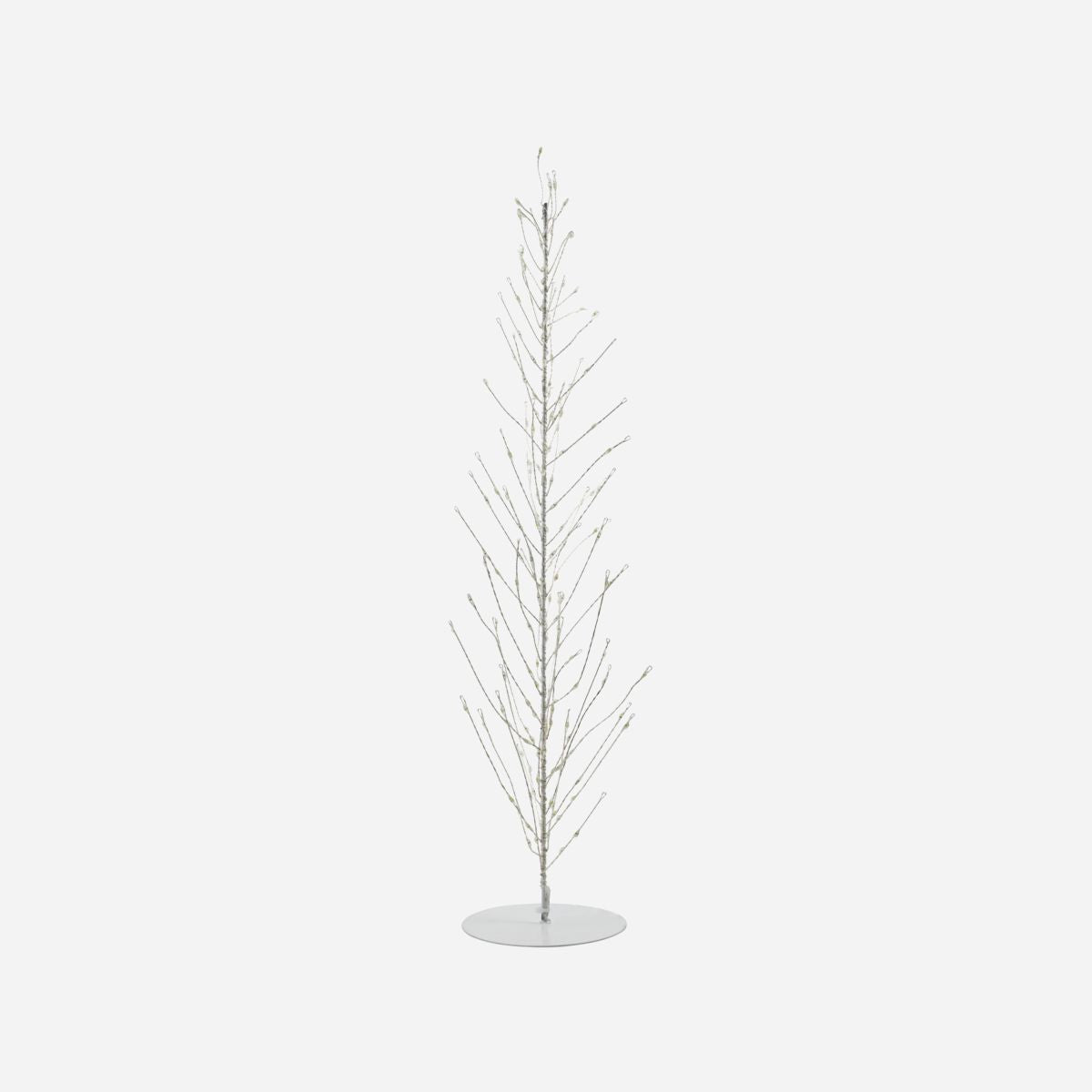 Husdoktor julgran i ståltråd, glöd, vit-h: 60 cm, dia: 12 cm