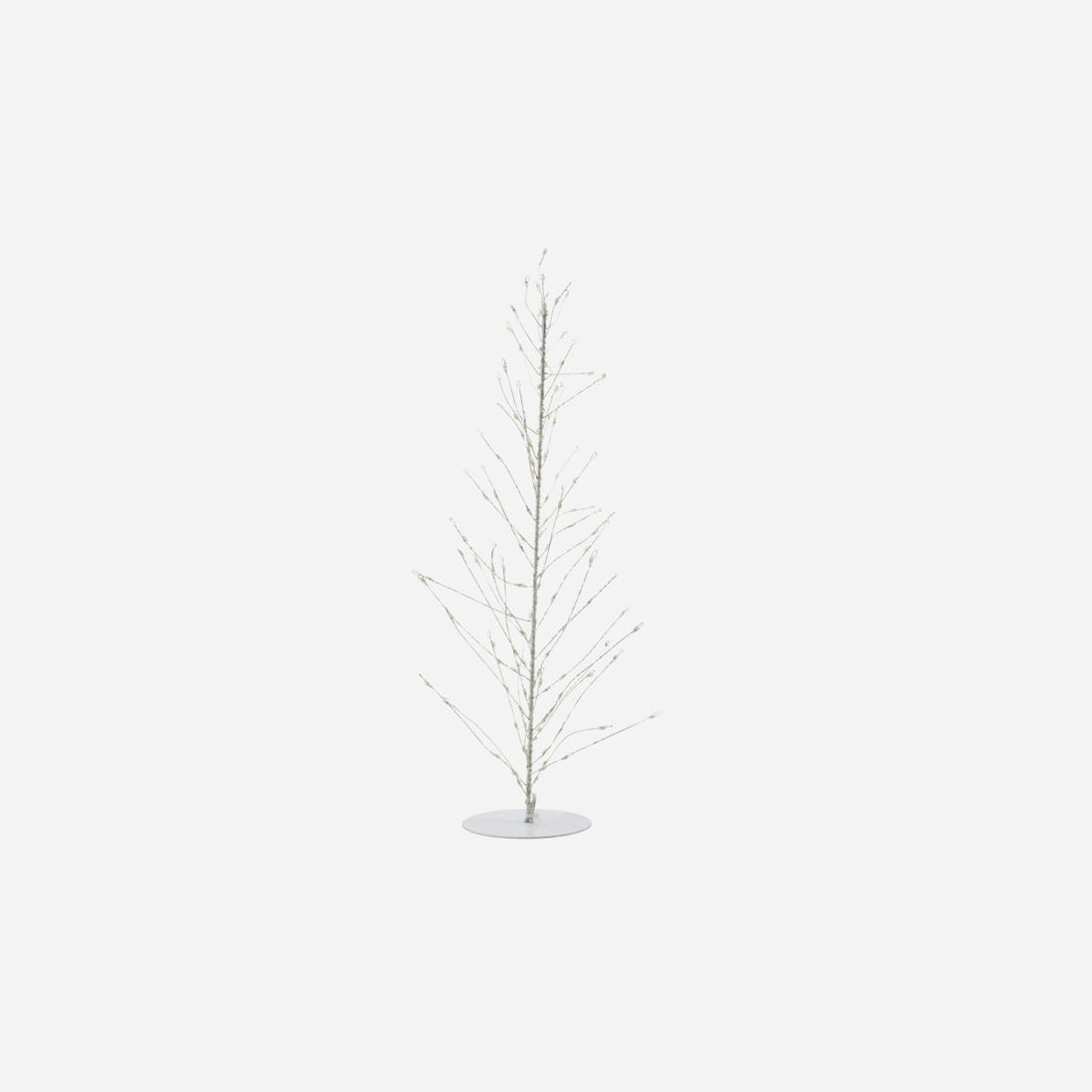 Husdoktor julgran i ståltråd, glöd, vit-h: 45 cm, dia: 12 cm