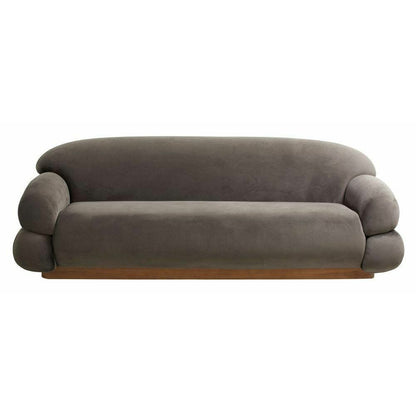 Nordal SOF soffa med velouröverdrag - L214 cm - varmgrå