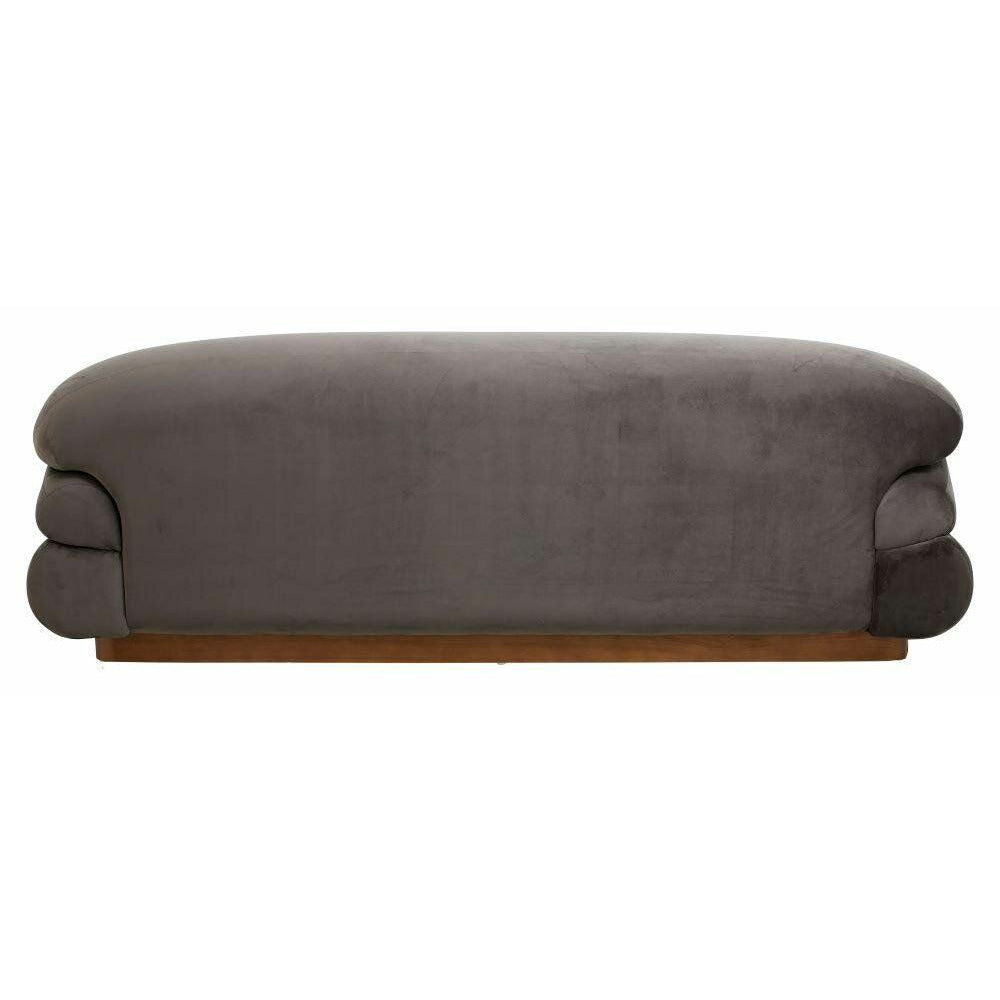 Nordal SOF soffa med velouröverdrag - L214 cm - varmgrå