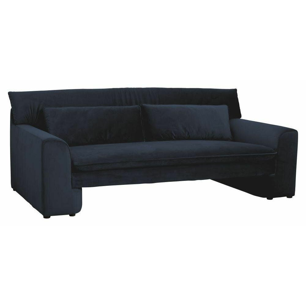 Nordal geo soffa med klädsel i Velor - L215 cm - mörkblå