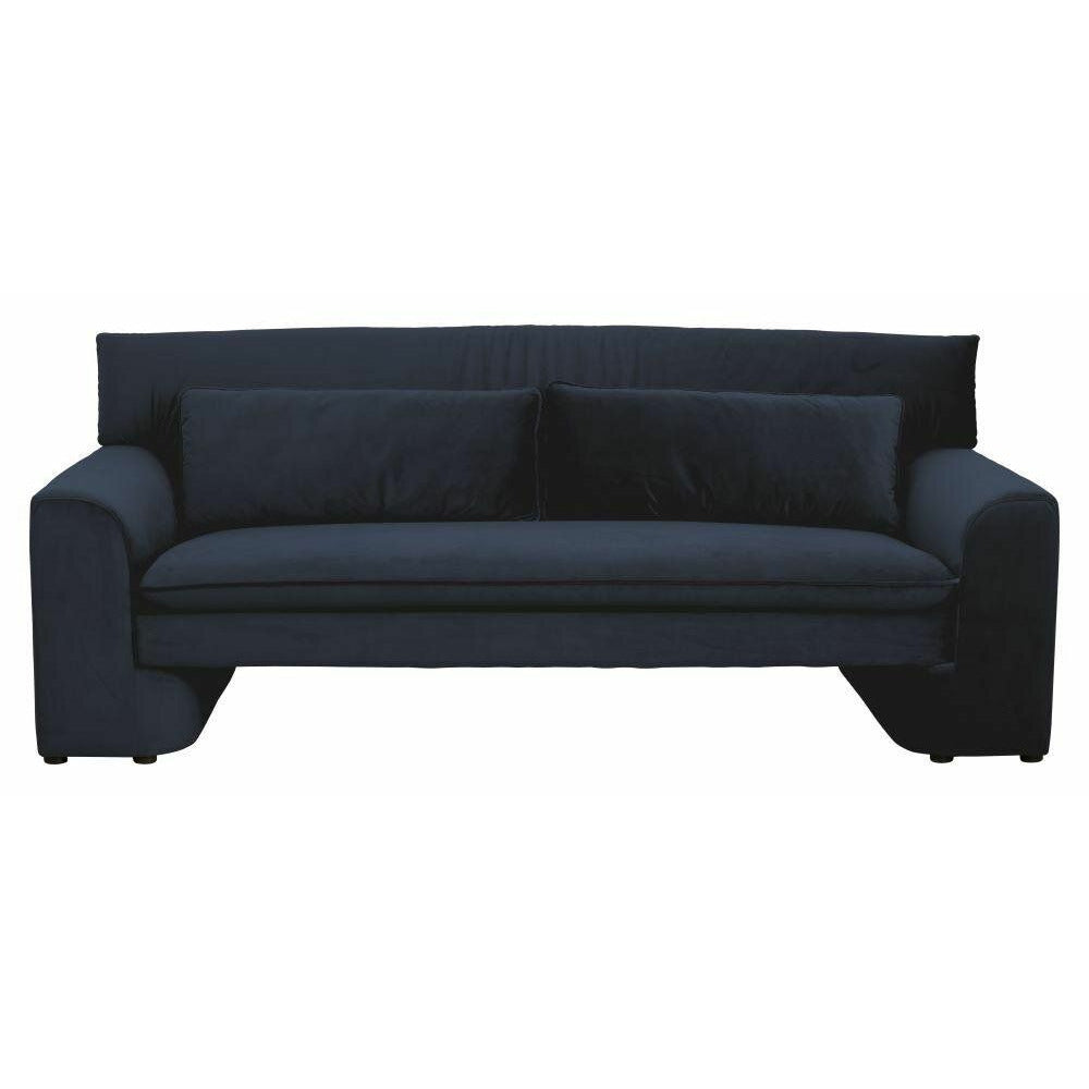 Nordal geo soffa med klädsel i Velor - L215 cm - mörkblå