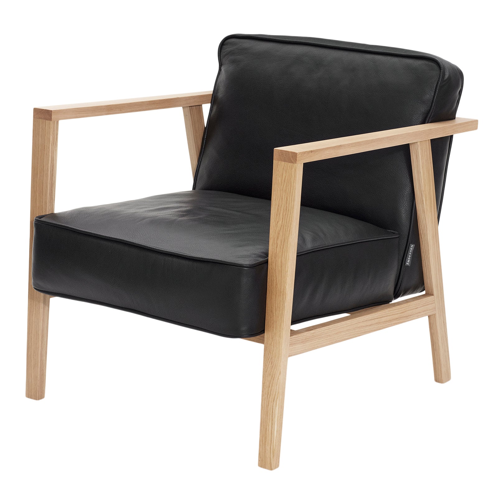 Andersen Möbler - LC1 Lounge Chair - Svart läder/ram i ek