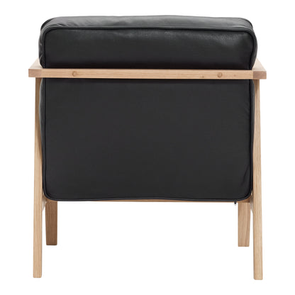 Andersen Möbler - LC1 Lounge Chair - Svart läder/ram i ek