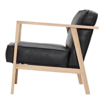 Andersen Möbler - LC1 Lounge Chair - Svart läder/ram i ek