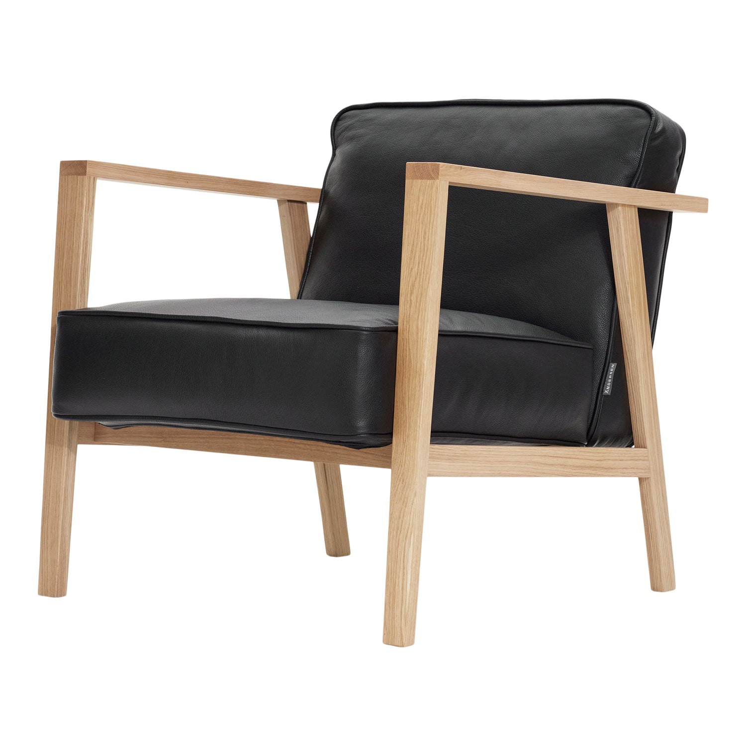 Andersen Möbler - LC1 Lounge Chair - Svart läder/ram i ek