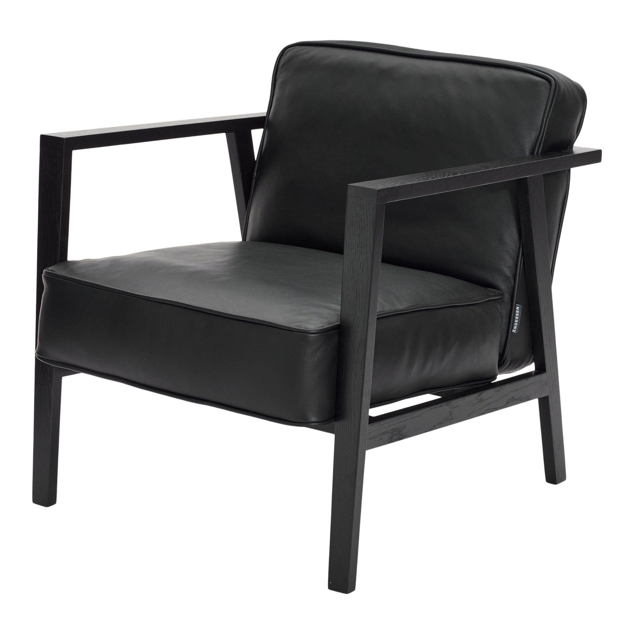 Andersen Furniture - LC1 Lounge Chair - Black Leather/Frame In Black Lacquer