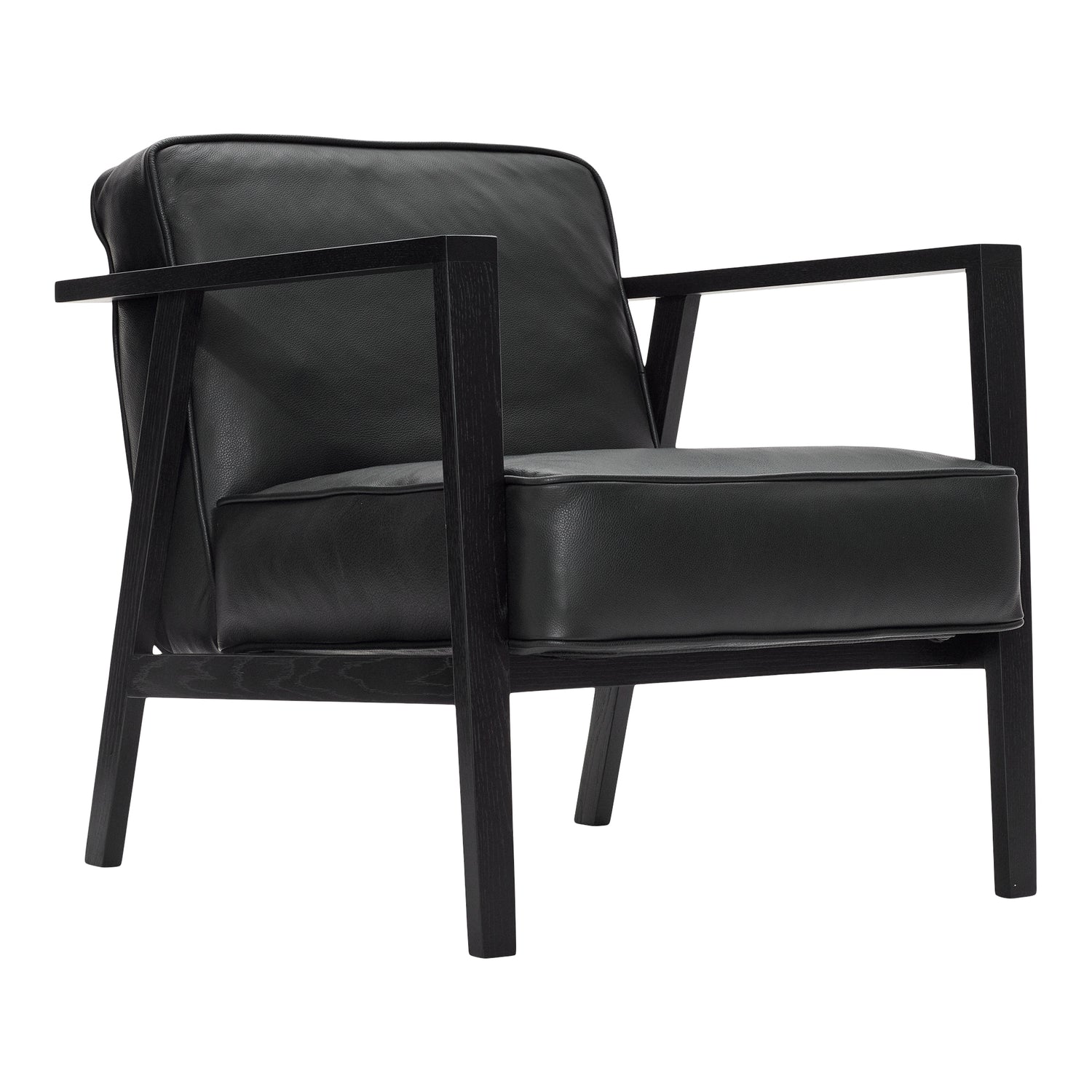 Andersen Furniture - LC1 Lounge Chair - Black Leather/Frame In Black Lacquer
