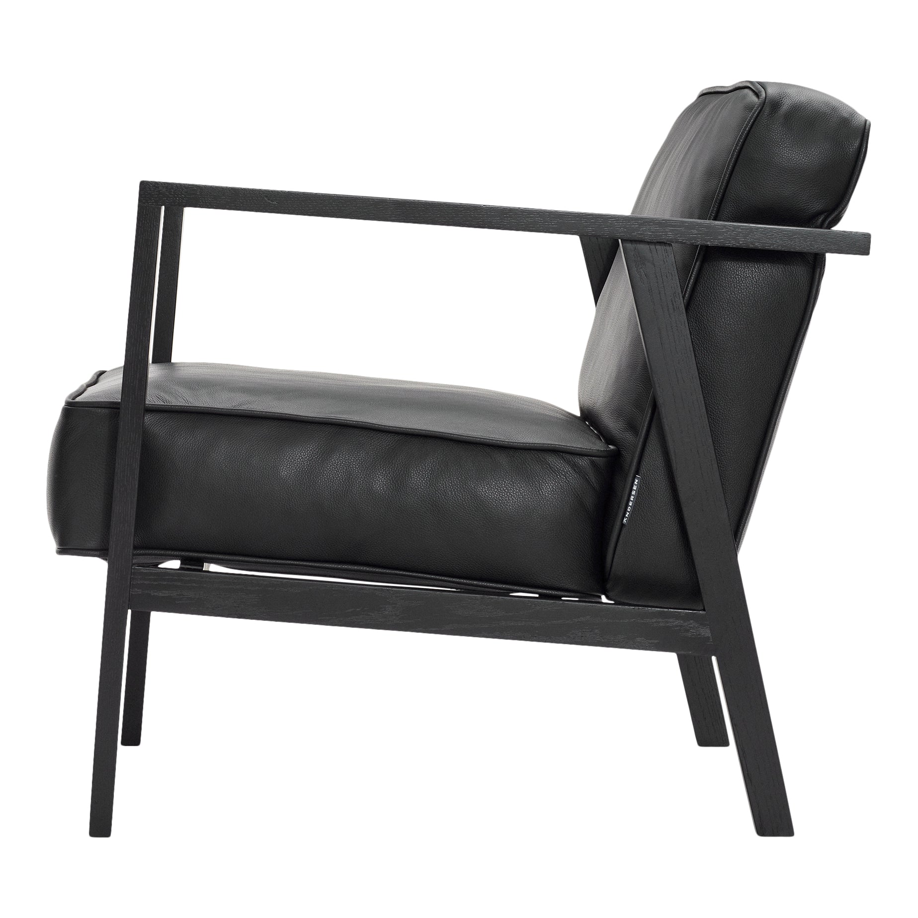 Andersen Furniture - LC1 Lounge Chair - Black Leather/Frame In Black Lacquer