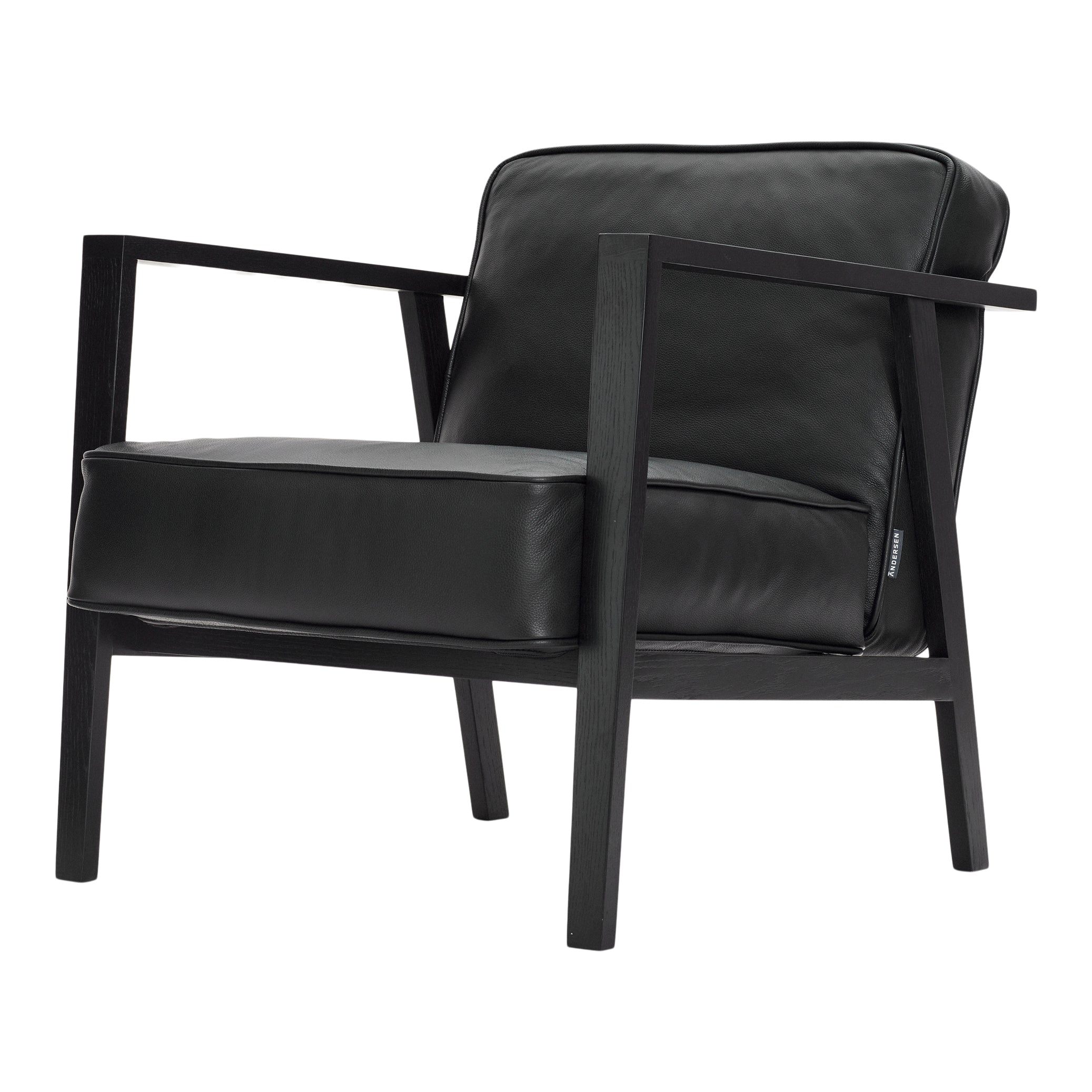 Andersen Furniture - LC1 Lounge Chair - Black Leather/Frame In Black Lacquer