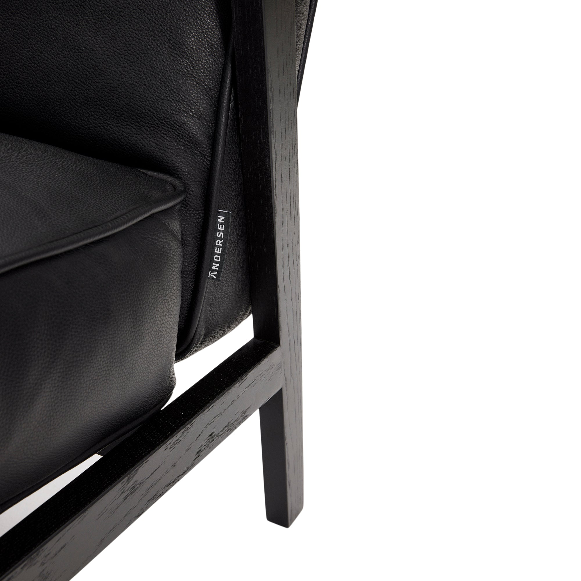 Andersen Furniture - LC1 Lounge Chair - Black Leather/Frame In Black Lacquer