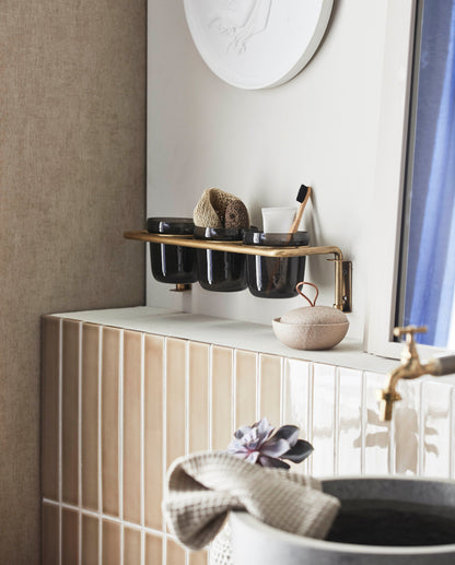 Fidra Storage -hyllan - Svart/mässingsfinish