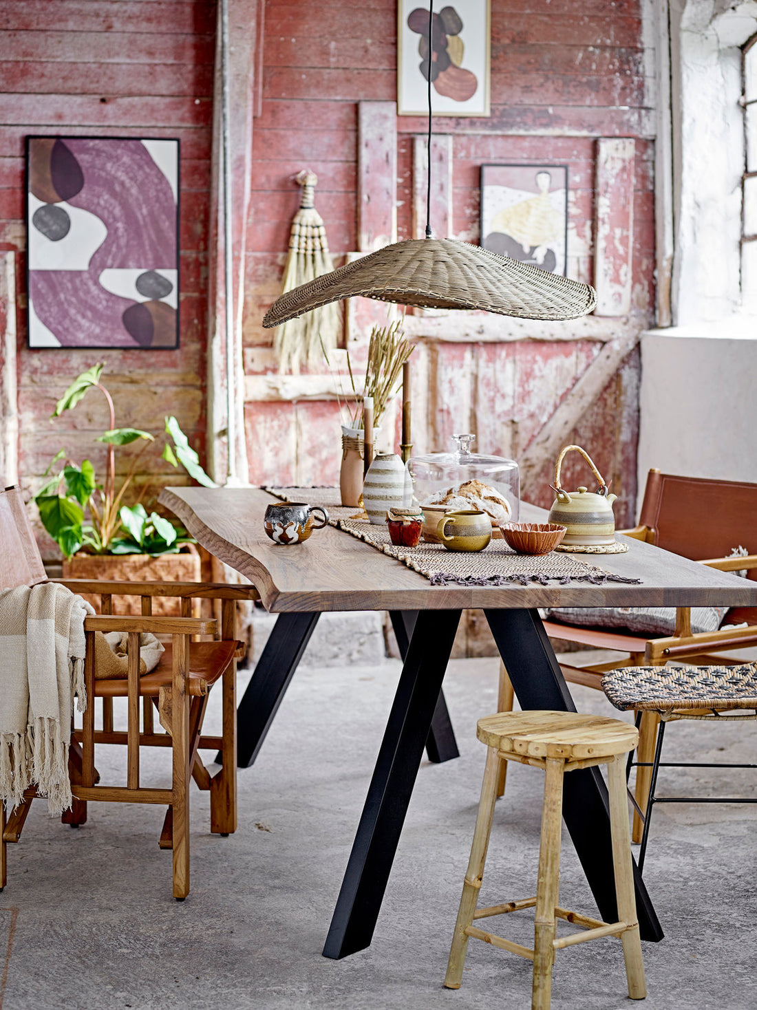 Bloomingville Yoselin Illustration med ramme, Sort, Fyr - Bloomingville - DesignGaragen.dk