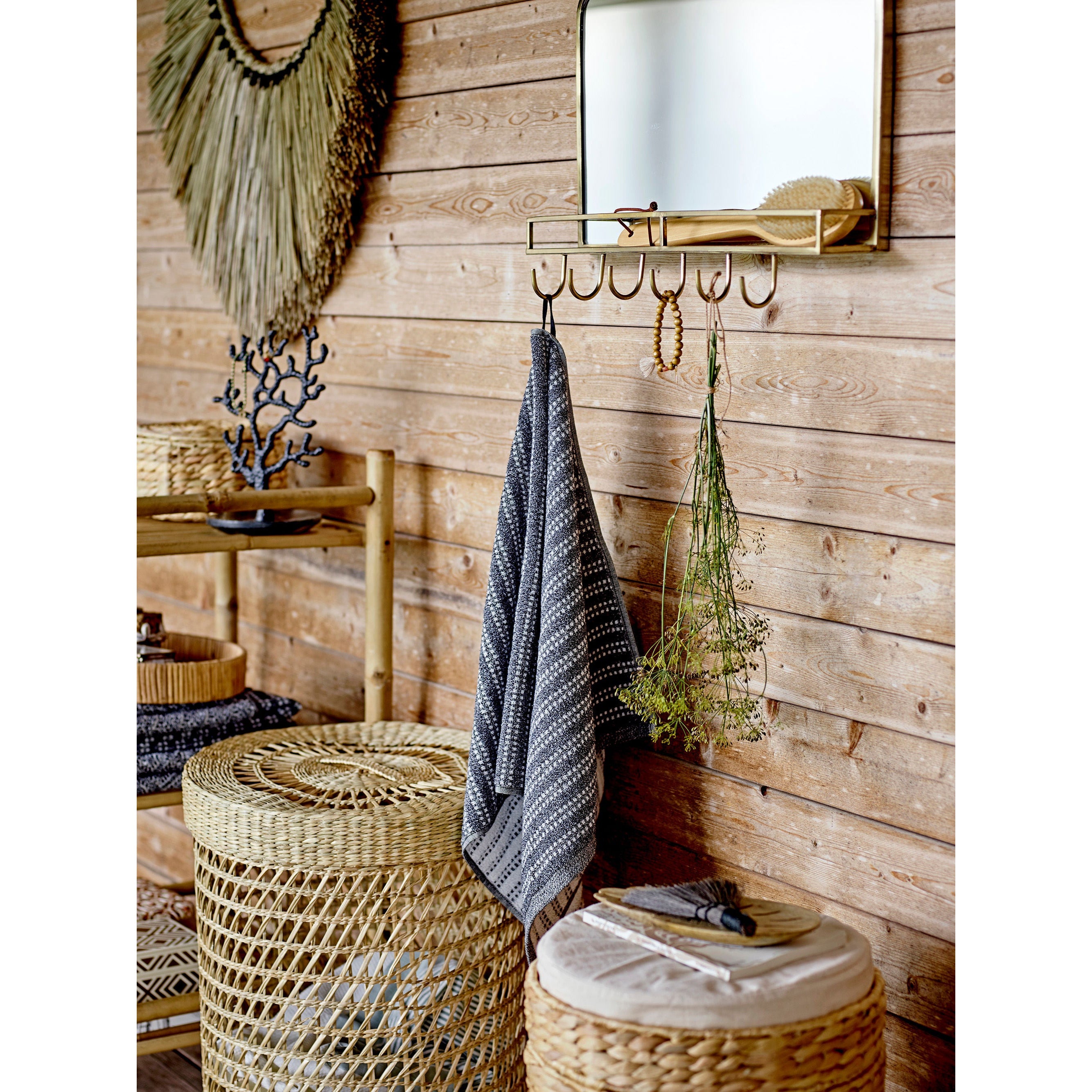 Bloomingville Shona korg med lock, natur, Vandhyacinth