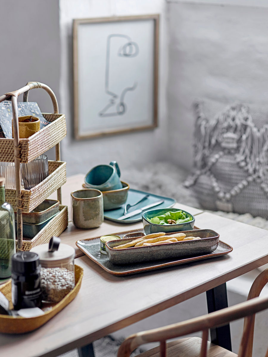 Bloomingville Aime som serverar mat, grönt, stengods