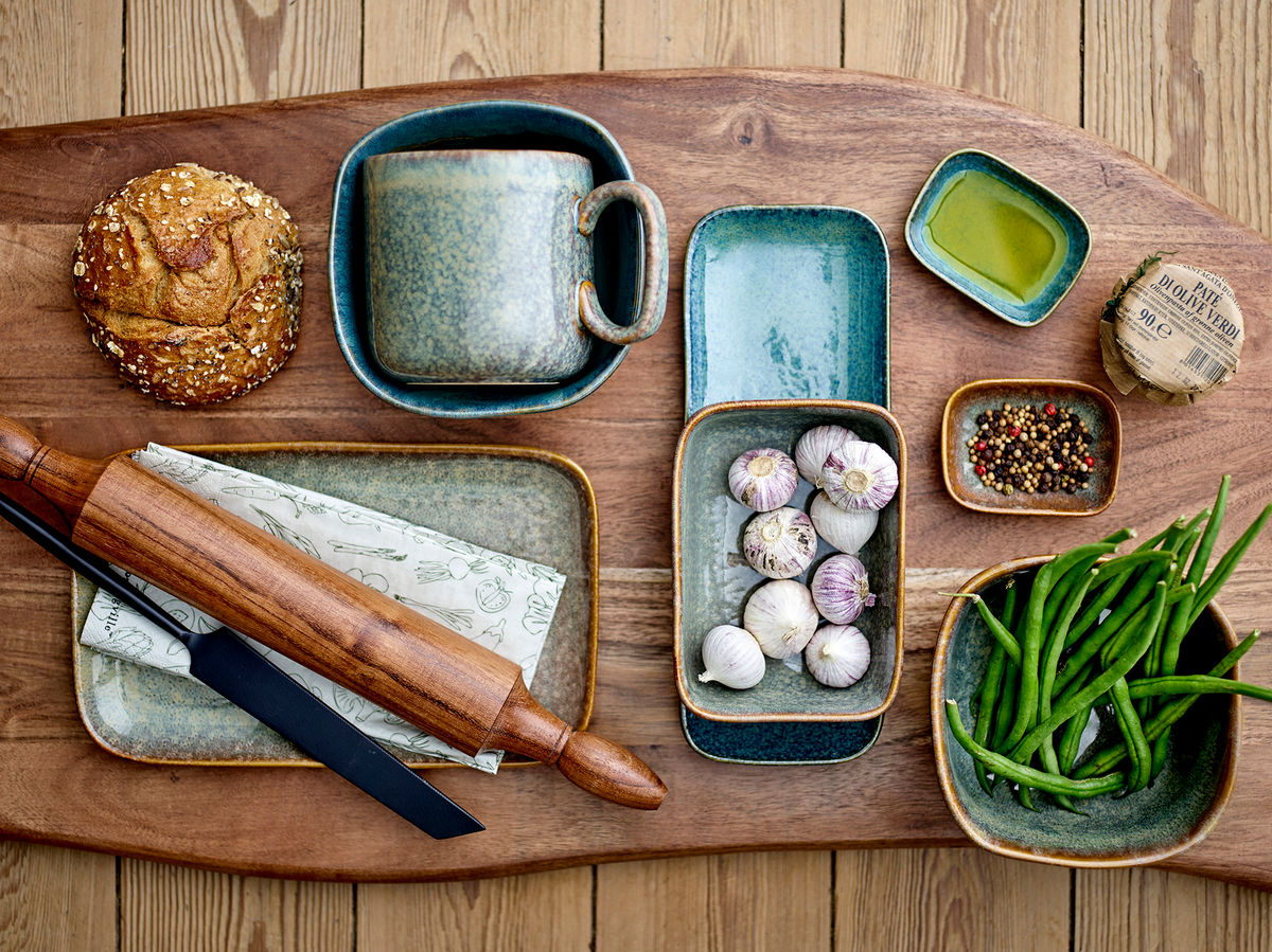 Bloomingville Aime som serverar mat, grönt, stengods