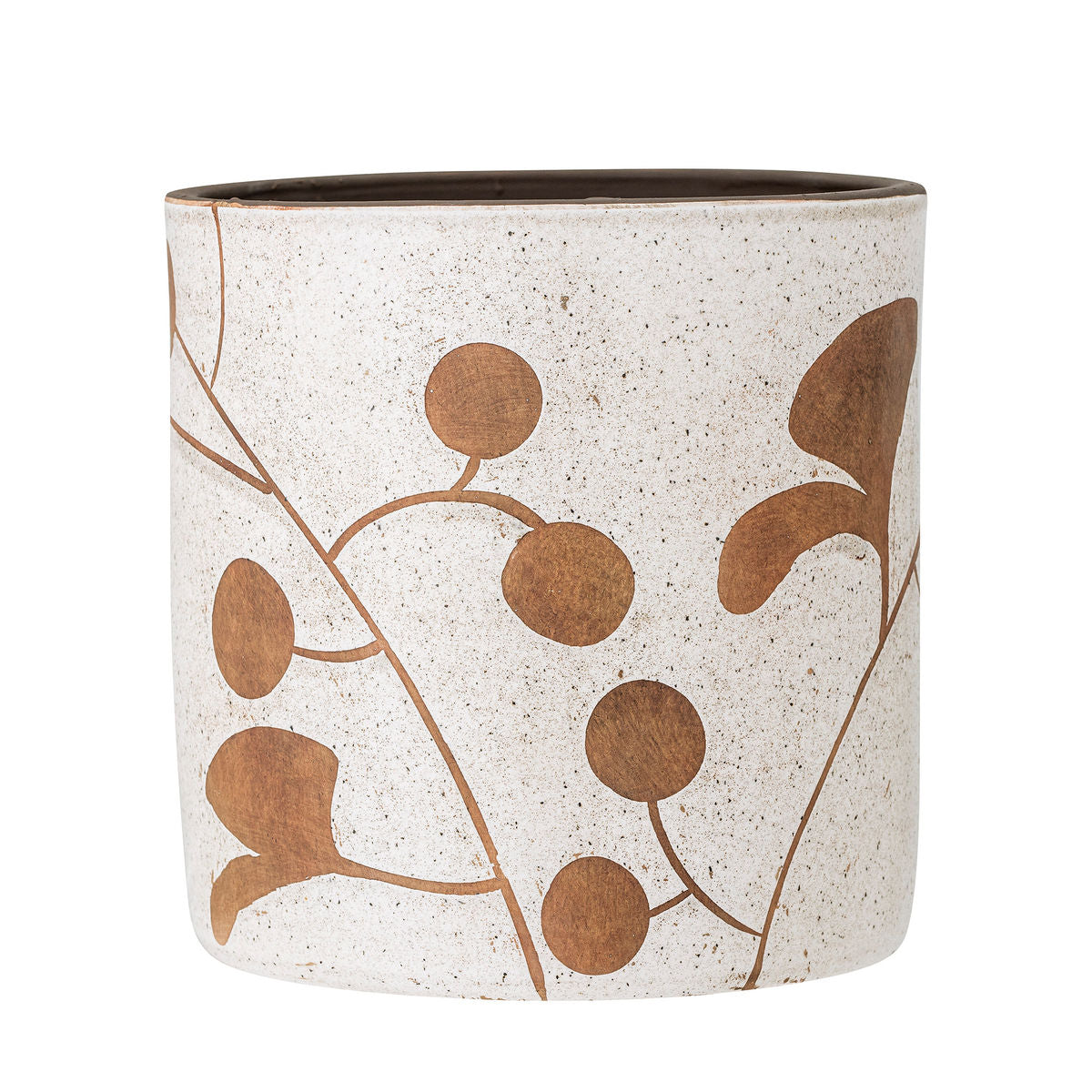 Bloomingville Janis Deko Herbal Pot, White, Terracotta