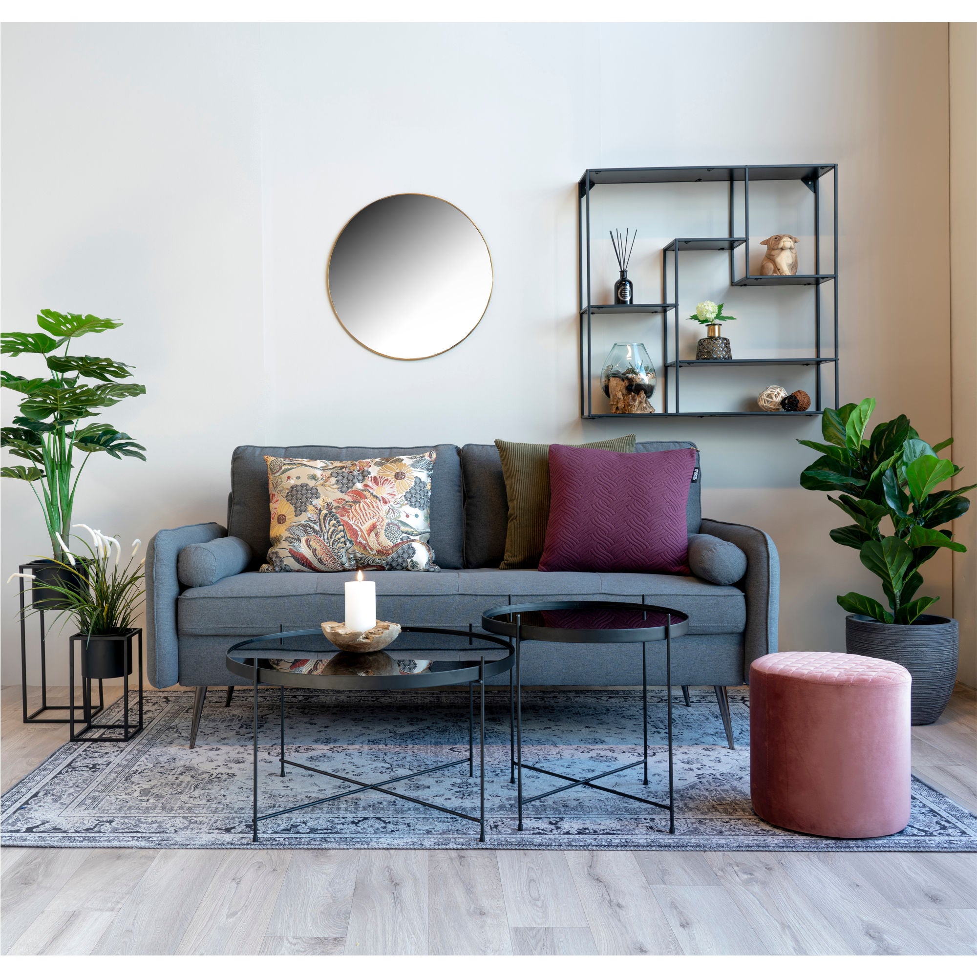 Ferrel Pillow - Kudde i vinröd, 45x45cm