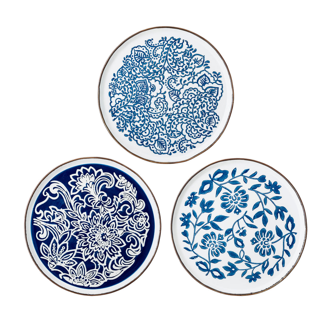 Bloomingville Molly Plate, Blue, Stoneware