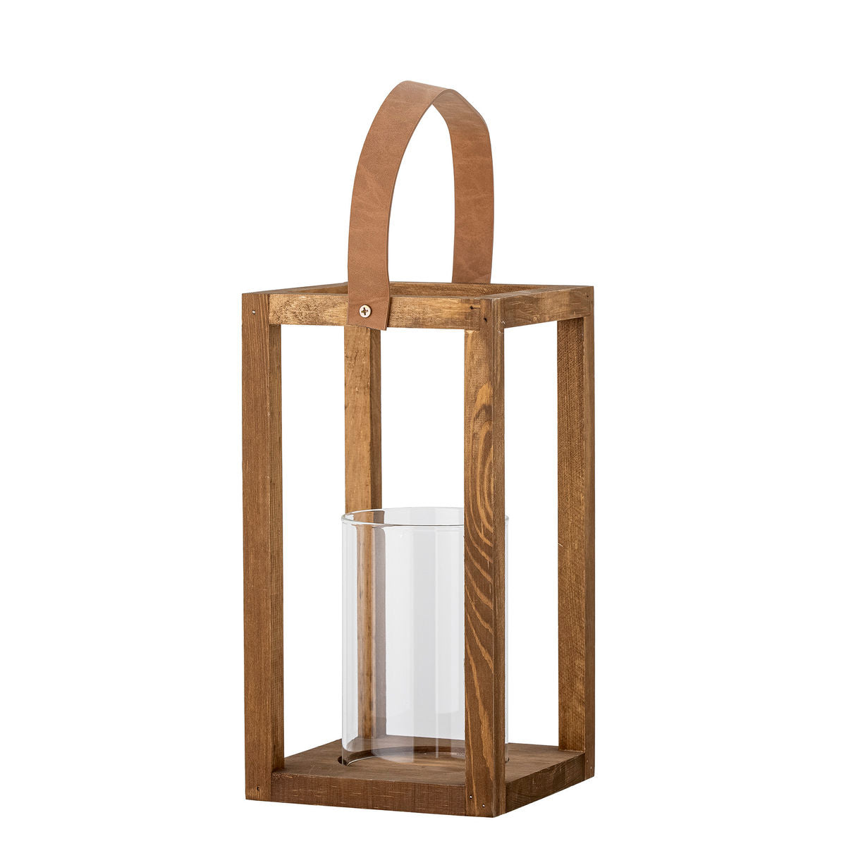 Bloomingville Lyra Lantern w/Glass, Nature, Guy