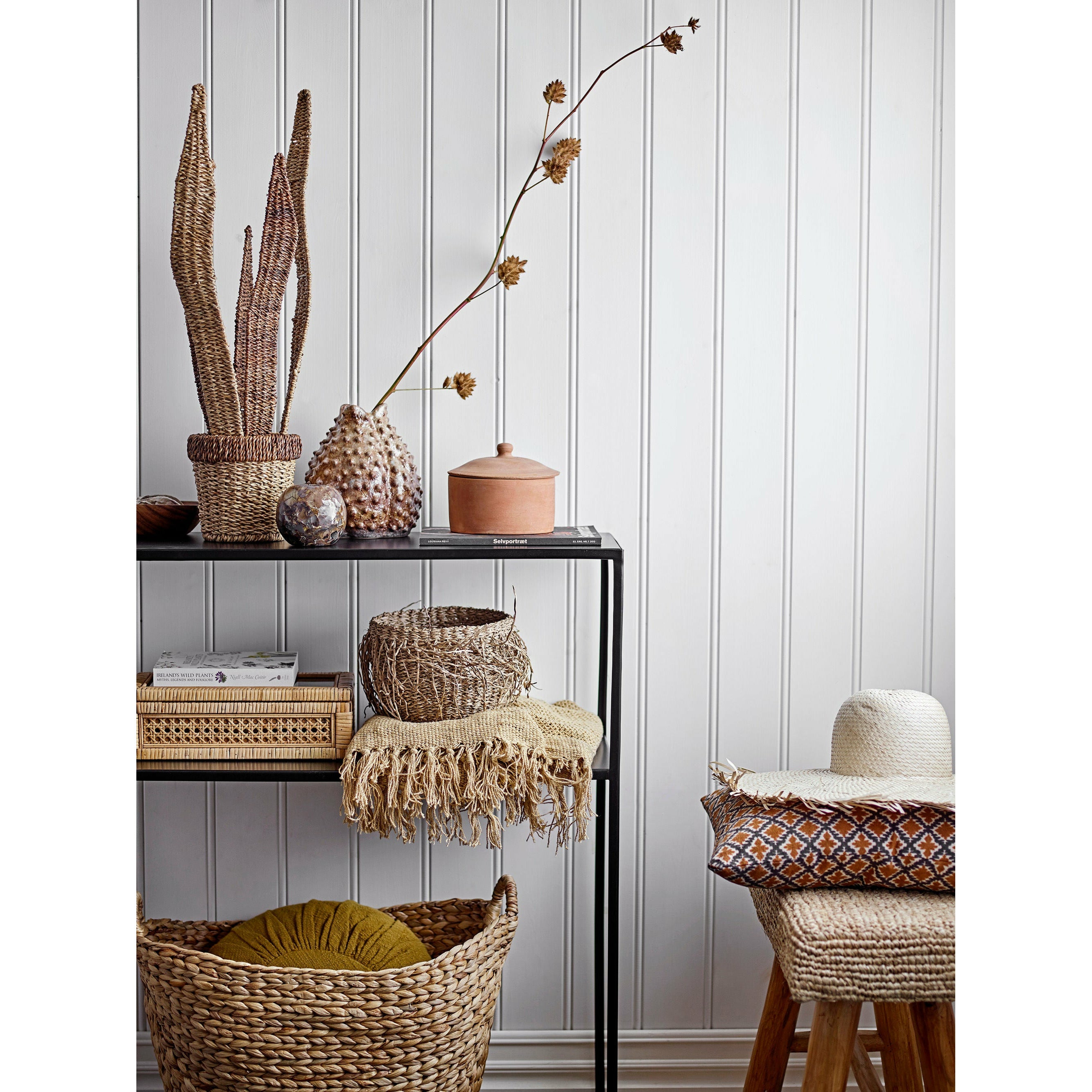 Bloomingville Lally Æske m/Låg, Natur, Rattan - Bloomingville - DesignGaragen.dk