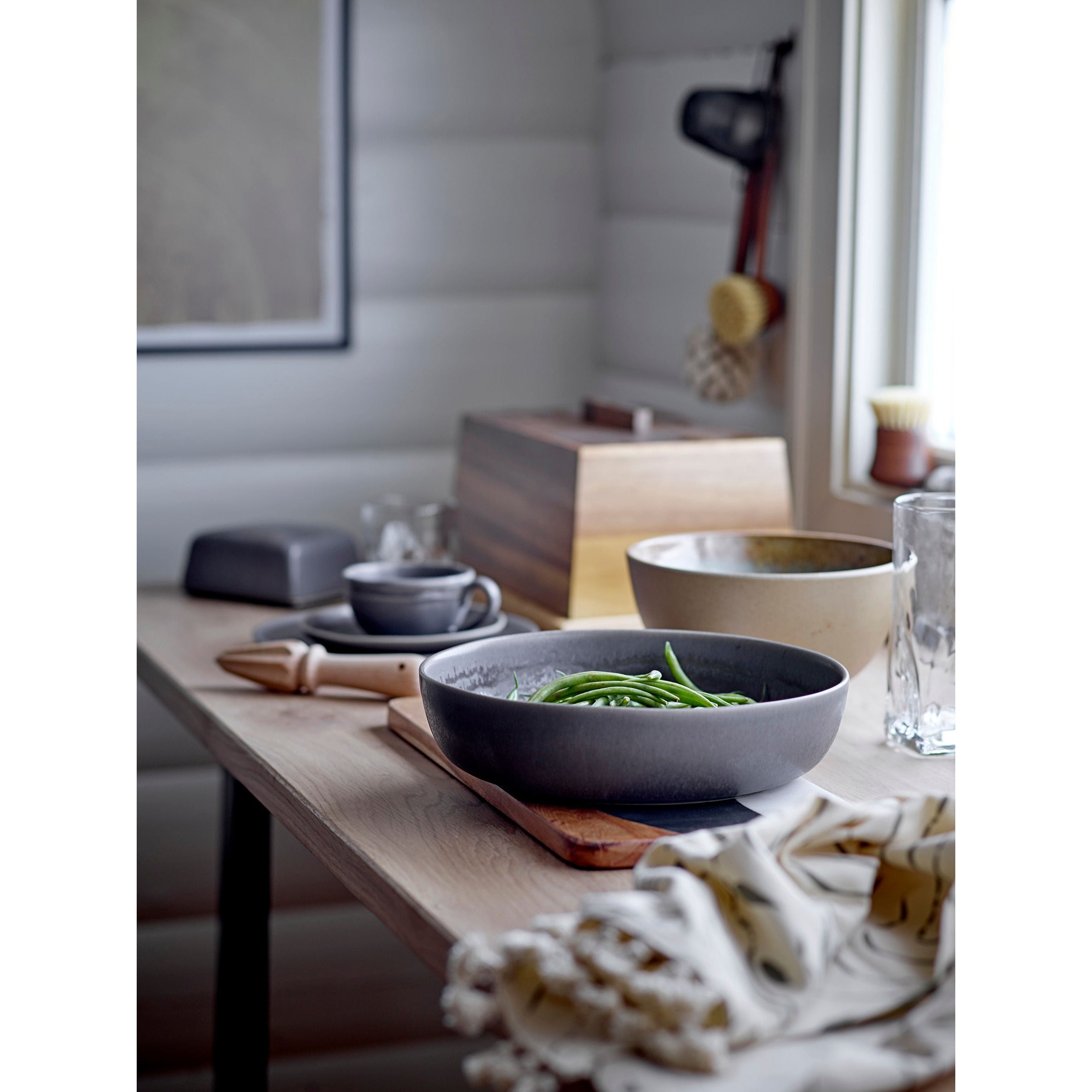 Bloomingville basilika brödkorg, brun, akacia