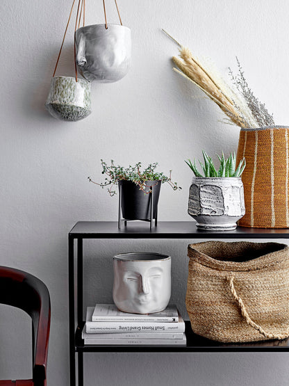 Bloomingville Ileana Hængeurtepotte, Grå, Stentøj - Bloomingville - DesignGaragen.dk