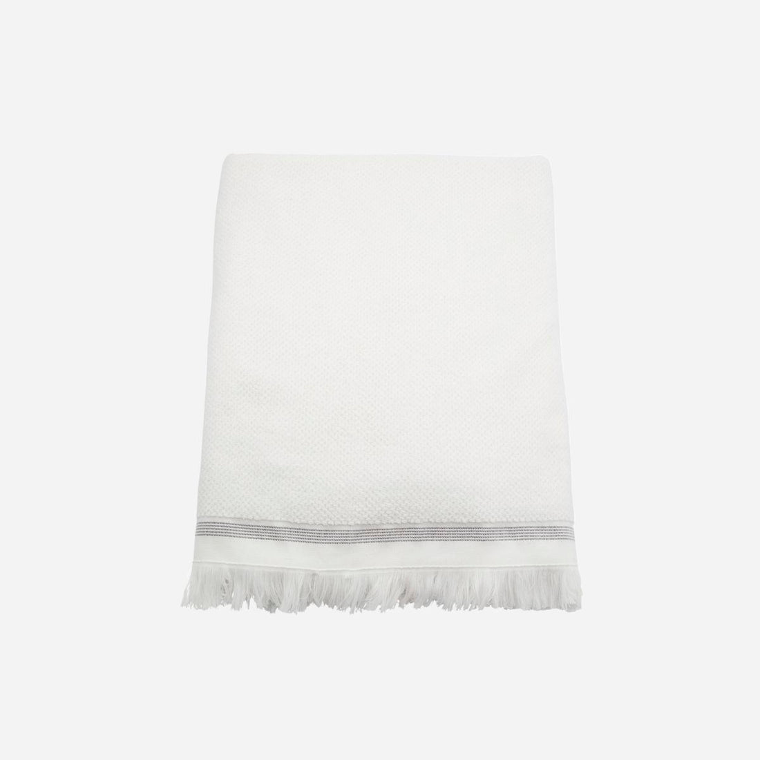 Meraki handduk, 100x180 cm, vit med grå ränder-l: 100 cm, W: 180 cm