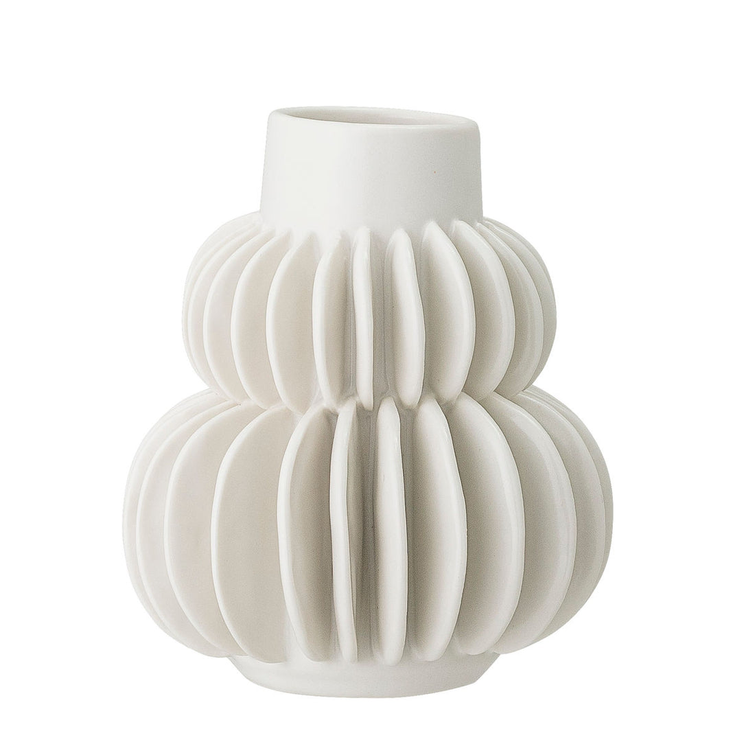 Bloomingville Halfdan Vase, White, Stoneware